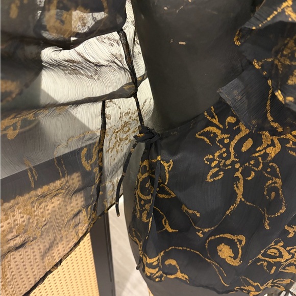 NWT Lauren Ralph Lauren Y2K Luxury 90’s Floral Mesh Wrap Blouse Size 8 Festival - Picture 8 of 17